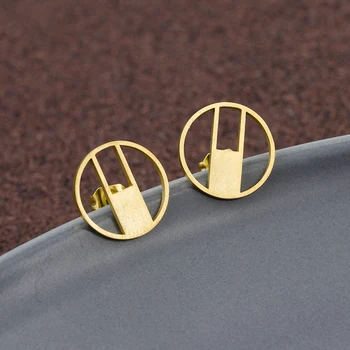 10 Pereche Simplu Cerc Rotund În Formă De Cercei Stud Pentru Femei Fete Din Oțel Inoxidabil Geometrice Aros Cercel Bijuterii Brincos