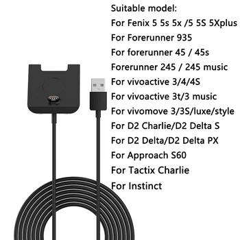 Incarcator USB pentru Garmin Fenix 6 6X 5 5S 5X plus Precursor 45 245 935 vivoactive 3 4S de încărcare cablu de 1M adaptor cradle dock
