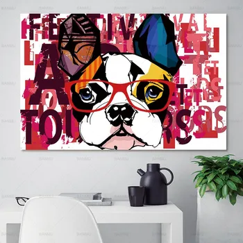 Conisi Moderne Nordic Abstract Câine Arta de Perete, Tablouri Canvas Catelus Poster Decor Acasă Printuri pentru Decorare Dormitor