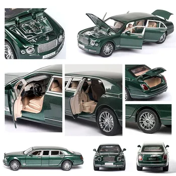 1/24 Bentley Mulsanne Extins Simulare Mașină De Jucărie Model De Aliaj De Jucarii Pentru Copii Veritabilă Colecție De Licență Vehicul Off-Road Copii 6