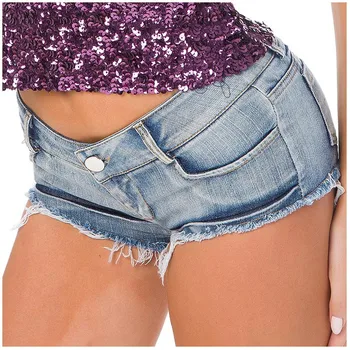 Femei de moda de vară se răcească femei Blugi denim Pantaloni Scurți de înaltă talie căptușite-blană picior-deschideri Mini Pantaloni sexy Blugi scurte