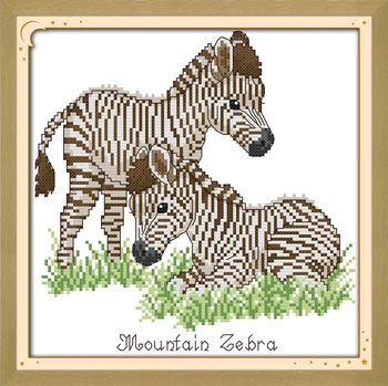 Puiul de zebră, cruciulițe panza kit animal mic copil iubitorii de 14ct numărat material cusatura broderie manual DIY manual plus
