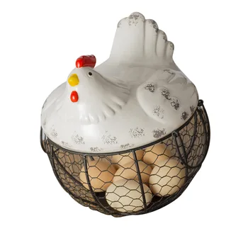 Ceramica De Găină Ornament Ou Fructe De Depozitare Coș Container Bucatarie Consumabile Ou De Depozitare Coș De Gustări Coș Decoratiuni Bucatarie