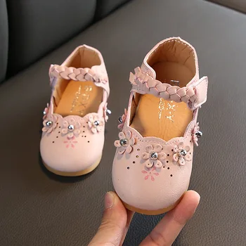 Fete Pantofi de Piele pentru Copii Pantofi de Prințesă de Moda Noua Externe Fetita Pantofi Copil Talpă Moale pentru Copii Pantofi de Copil