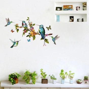 Multicolore, Fluturi și păsări care zboară Autocolant de Perete camera de zi dormitor decoratiuni tapet Mural Detașabil autocolante