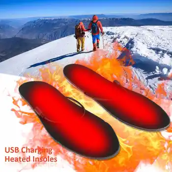 USB Încălzit Tălpi de Pantofi de Cald la Picioare Șosete Pad Mat Electric de Încălzire cu Branțuri Lavabile Cald Termică Cuttable Tălpi Unisex