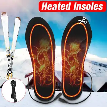 USB Încălzit Tălpi de Pantofi de Cald la Picioare Șosete Pad Mat Electric de Încălzire cu Branțuri Lavabile Cald Termică Cuttable Tălpi Unisex