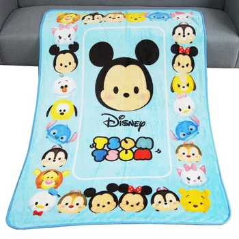 Disney Flanel Moale Tsum Mini Mickey Minnie Mouse Pătură Arunca 100x140cm pentru Fete, Băieți, Copii, Copii Cadou pe Pat Canapea Masina