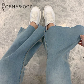 Genayooa Blugi Skinny Femeie Împinge Până În 2019 Albastru Blugi Femei de Înaltă Talie Pantaloni Sexy Streetwear Pantaloni Flare-coreean Toamna Iarna