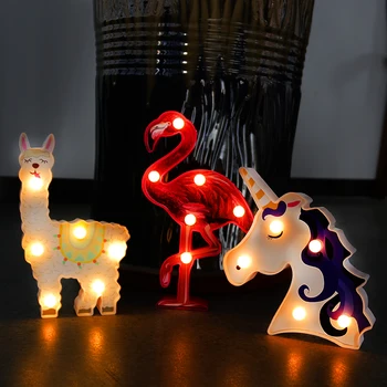 Unicorn Partidul Decor 3D LED Lampă de Masă Lumină Petrecere de Aniversare pentru Copii Baby shower Cadou Lumini de Noapte pentru Copii Decoratiuni Dormitor