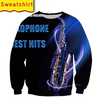 Saxofon hanorac tricou de imprimare 3d bărbați harajuku pulover jacheta graphic tee shirt streetwear pantaloni haine hip hop pătură