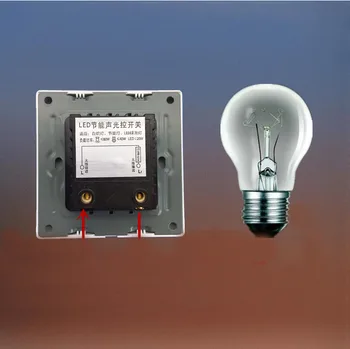 Intelligent Acoustic Lumina Comutatorului de Inginerie Coridor LED Sunet Acustic de Inducție Perete Comutator Tactil de Lux Alb