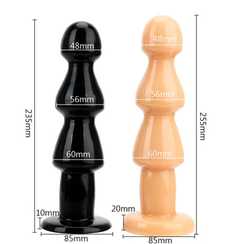 OLO PVC Flexibil, de Dimensiuni Uriașe Anal Plug Dop de Fund de Prostata pentru Masaj Anal Stimularea Mare Dildo Moale Anus Șirag de mărgele de Jucării Erotice