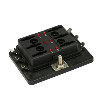 6 Mod de Lama sigurante Suport Bloc Circuit Adaptor cu LED-uri Lumina de Avertizare Kit pentru Masina Barca Marine Trike 12V 24V Accesorii Auto