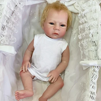 46cm Drăguț Plin de Silicon Renăscut Baby Doll 18 Inch Mica SOPHIA fată băiat bebe renăscut de culcare tos pot scălda copii Cadou de Ziua de nastere