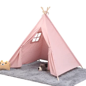 Tipi cort de Joaca pentru copii-Cort Cort Casa Wigwam Cameră Cort pentru Copii Joc-Casa Triunghi de Panza de Cort de Dormit Dom 135cm
