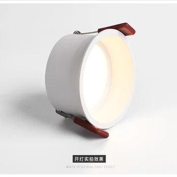 Nu Pâlpâie Adânc Glare LED COB Încastrat tip Downlight 5W 7W 12W 15W Rotund Alb Plafon cu LED-uri de Lumină la fața Locului Imagine de Fundal