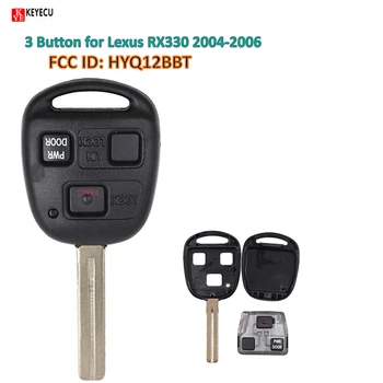 Keyecu Telecomanda Auto breloc 3 Buton pentru Lexus RX330 2004-2006, RX350 2007-2009,RX400h 2006-2008,ES330 2004-2007 FCC ID:HYQ12BBT