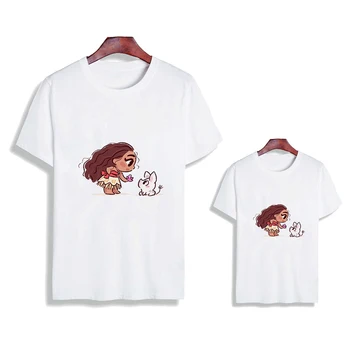 Vara Tricou Femei de Moda Disney Tiana Printesa si Broscoiul Print Desene animate Harajuku Copii T-Shirt New Look Familie Utilaje