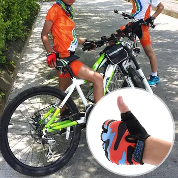Copii Ciclism Camuflaj Deget și Jumătate de Biciclete Mănuși de Înaltă Elastic Non-alunecare de Biciclete Mănuși Echipament de Echitatie în aer liber Pentru Copii