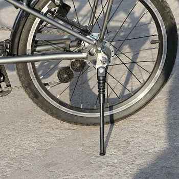 Biciclete pliabile Kickstand Anti-rugina Aliaj Stabil Spate Partea de sustinere a Propunerii Ușor de instalat Singur Picior pentru Brompton de Parcare pentru Biciclete