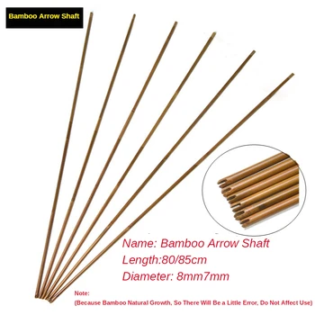12Pcs 31.5/33.5 Inch Naturale de Bambus Săgeata OD 7mm 8mm Pentru 20 de 70lbs Arc de Vânătoare DIY Bambus Săgeată tir cu Arcul