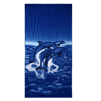 FLC Delfin Print Super-Absorbant pentru Baie Prosoape de Plajă Moale din Microfibra, Prosoape de Uscare Prosop de Baie Duș 70x150cm 25