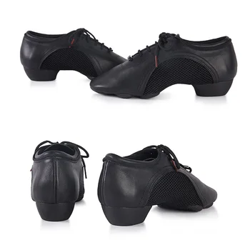BD pantofi de dans JW-1 bărbați/femei panza de formare pantofi din piele de predare piscină interioară, sală de bal pantofi de cauciuc split sole respirabil