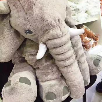 Creative Drăguț copii pat Perna gri Elefant Jucării de Pluș, Păpuși Drăguț Moale Perne de Dormit pentru Copii Perna păpușă cadou de ziua de nastere
