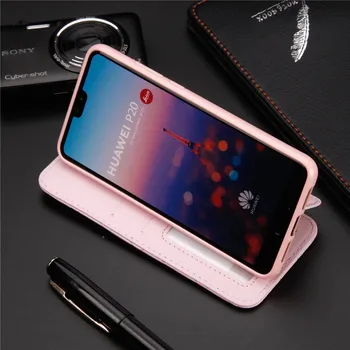 Pentru Huawei P20 Pro/P20 Lite 2017 caz acoperă buza de lux din piele moale înapoi silicon carte funda proteja cazul în care telefonul Pentru Huawei P20
