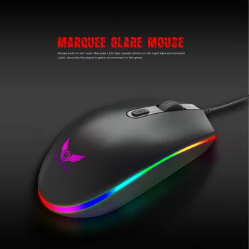 RGB cu Fir Mouse de Gaming LED Optic, Sârmă Profesionale Mouse de Calculator Gamer Soareci pentru 1600 DPI PC Notebook Laptop E-sport Joc