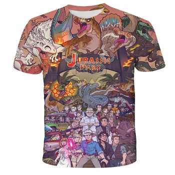Imprimate 3D Jurassic World New Cool Jurassic Park Tricou Kdis Băieți Fete T-shirt Casual Amuzant Topuri Tricouri Copii Fată Băiat Tricou