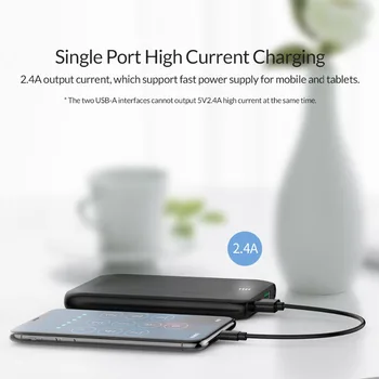 ORICO 10000mAh de Mare Capacitate Slim Power Bank Dual USB Extern Acumulator Powerbank Poverbank Încărcător pentru Telefonul Mobil Xiaomi