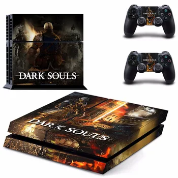 Dark Souls PS4 Piele Autocolant Decal Pentru Sony DualShock Consola PlayStation 4 și 2 Controllere PS4 Piele Autocolant Vinil
