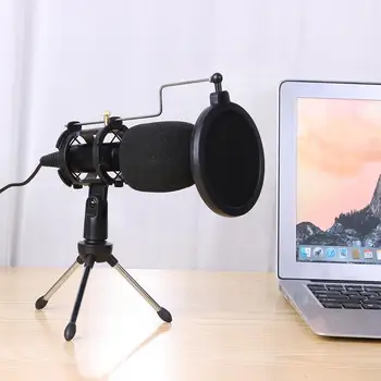 Pentru Microfon condensator microfon USB kit microfon de Studio, pliere-suport trepied, filtru burete, pentru PS4 joc de calculator YouTube
