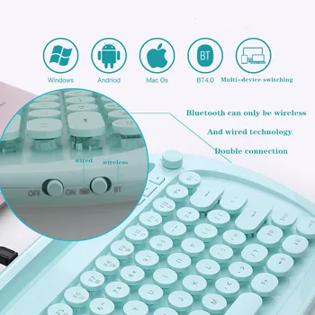 Bluetooth Wireless keyboard pink mini birou telefonul mobil, tableta, notebook general tastatură bluetooth