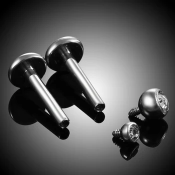 10buc/20buc/50Pcs Titan G23 Piercing Labret Intern si Extern de Design Buze Piercing Labret Stud Cartilajului Helix Piercing