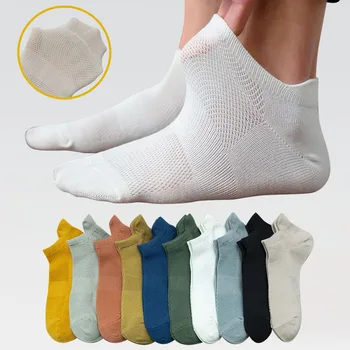 5 Perechi/set Femei Bărbați Șosete de Bumbac Stil Nou Moale Respirabil Solid Colorat Simplu Moda Scurt Glezna Strada Unisex Crew Sock