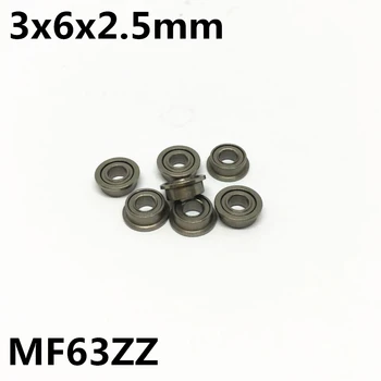 50Pcs MF63ZZ 3x6x2.5 mm Flanșă Rulmenti Deep Groove Ball Rulmenți de Înaltă Calitate MF63Z MF63