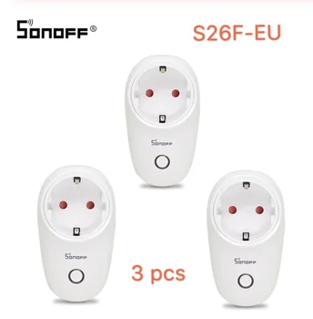 Sonoff S26 WiFi de Bază Socket Inteligent UE de Tip-F S26F Wireless Plug Prize de Putere Smart Home Switch Lucra Cu Alexa Google Asistent