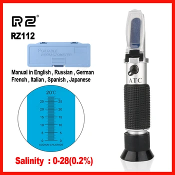 RZ Refractometru Optice Salinitate Concentrația Portabile de Înaltă precizie de Măsurare instrument RZ112 0~28%