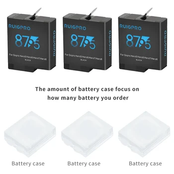 3-Mod de slot Baterie Încărcător de Încărcare cu LED-uri Cutie Transporta Caz Carcasă Baterie pentru GoPro Hero 8 7 6 5 Negru Accesorii Baterie Caz