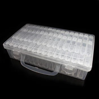 1buc Plastic Transparent Caz de Afișare Organizator Cutie cu Detasabila 64 Mici Cutii de Bijuterii Cercei Margele Cutii de Depozitare