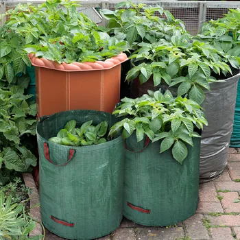 3pcs/set 72 de Litri de Grădină Sac Reutilizabil Grădinărit de Legume Saci de Grădină Frunze de Deșeuri de Grădină Plantare pot Crește Sac
