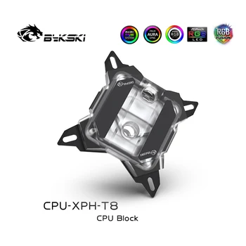 Bykski CPU Apă, Bloc Pentru Intel LGA 1150 1151 1155 1156 ,2011,2066 ,Cooler Cpu 5v 3pin,12v 4pin,CPU-XPH-T8