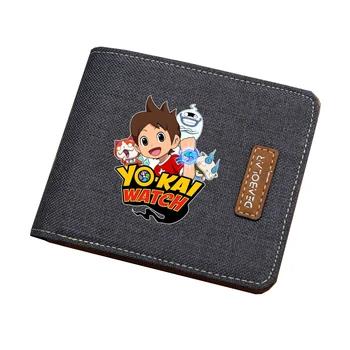 Hot Jocul Yo-Kai Watch portofel Bărbați femei scurte de imprimare portofel Bifold Copii moneda Card pungă adolescenți student panza portofel