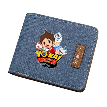 Hot Jocul Yo-Kai Watch portofel Bărbați femei scurte de imprimare portofel Bifold Copii moneda Card pungă adolescenți student panza portofel