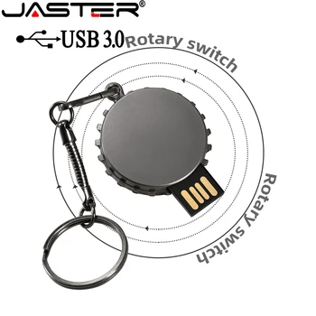 JASTER USB 3.0 Metal Capac de Sticla Unitate USB Micro USB Fulger Disc de Metal Cadou 4GB 8GB 16GB 32GB 64GB Cadou Creativ