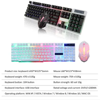Mouse tastatura Set Adaptor pentru PS4 PS3 Xbox One Xbox 360 Jocuri Rainbow LED de Scris Inspirat Tastatură Mecanică