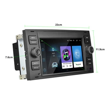 Podofo Auto Multimedia Player Android 9.0 2 Din cu GPS DVD Wifi 7
